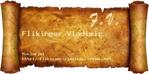 Flikinger Vladimir névjegykártya