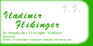 vladimir flikinger business card